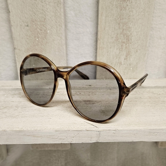 Vintage Oversized Round 70's Corning  Faux Tortoise Shell Eyeglasses 2023M Korea - Picture 6 of 10
